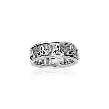 Celtic Knotwork Silver Spinner Ring TR3736 - Jewelry